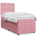 vidaXL Sommier à lattes de lit et matelas Rose 80x200 cm Velours