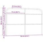 vidaXL Tête de lit chêne marron 150 cm acier et bois d'ingénierie