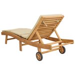 vidaXL Transat Polyester Marron et beige