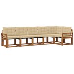 vidaXL Ensemble de canapés d'extérieur 6 pc Naturel et Beige