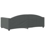 vidaXL Lit de jour gris foncé 100x190 cm tissu