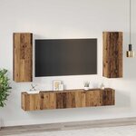 vidaXL Ensemble meuble TV 4 Pièces Bois ancien 30 5 x 30 x 90 cm