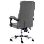 vidaXL Chaise de bureau de massage Anthracite Similicuir