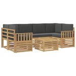 vidaXL Ensemble de canapés d'extérieur 7 pc Blanc et anthracite
