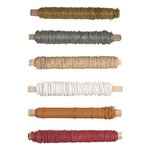 6 bobines de fil de papier floral 20 m