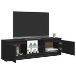vidaXL Meuble TV avec lumières LED Noir 120x30x36 cm