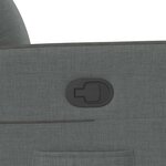 vidaXL Fauteuil inclinable en tissu gris foncé