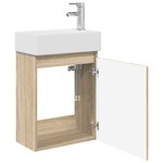 vidaXL Meuble de salle de bain avec robinet Chêne Sonoma