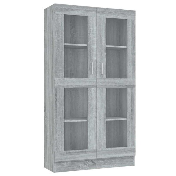 vidaXL Armoire à vitrine Sonoma gris 82 5x30 5x150cm Bois d'ingénierie