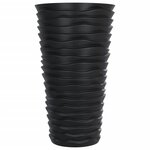 vidaXL Jardinière et intérieur amovible anthracite aspect rainuré