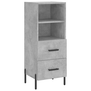 vidaXL Buffet Gris béton 34 5x34x90 cm Bois d'ingénierie