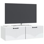 vidaXL Meuble TV mural Blanc 98 x 41 x 30 cm Bois d'ingénierie