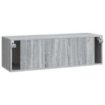 vidaXL Meuble TV mural Sonoma gris 98 x 31 x 30 cm Bois d'ingénierie