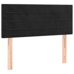 vidaXL Sommier à lattes de lit avec matelas Noir 90x200 cm Velours