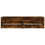 vidaXL Cadre de lit avec tiroirs chêne fumé 90x190 cm