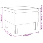 vidaXL Tabouret avec pieds en bois Rose Velours