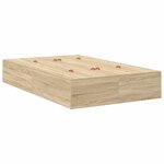 vidaXL Cadre de lit avec rangement Chêne Sonoma 120 x 190 cm
