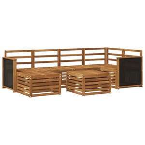 vidaXL Ensemble de canapés d'extérieur 6 pc Naturel