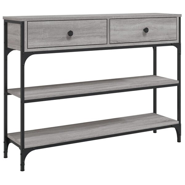 vidaXL Table console sonoma gris 100x25x75 cm bois d'ingénierie