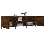 vidaXL Meuble TV chêne fumé 150x30x50 cm bois d'ingénierie
