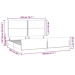 vidaXL Cadre de lit avec tête de lit Bleu 200 x 200 cm Tissu