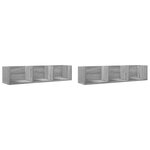 vidaXL Armoires murales 2Pièces sonoma gris 75x18x16 5 cm bois ingénierie