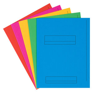 Chemises dossier 2 rabats oxford 24 x 32 cm 5 couleurs vives assorties - paquet de 50