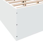 vidaXL Cadre de lit blanc 140x200 cm bois d'ingénierie