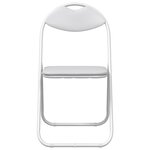 vidaXL Chaise pliante 8 Pièces Blanc 48 x 43 5 x 81 cm Simili cuir
