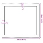 vidaXL Dessus de table bois massif non traité bordure assortie