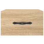 vidaXL Table de chevet murale chêne sonoma 35x35x20 cm
