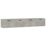 vidaXL Armoires murales 2 Pièces Gris béton 100x36 5x35 cm
