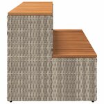 VidaXL Marche bain à remous gris clair 100x50x50 5 cm acacia massif