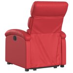 vidaXL Fauteuil inclinable de massage Rouge Similicuir