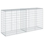 vidaXL Panier gabion avec couvercle 200x50x100 cm fer galvanisé