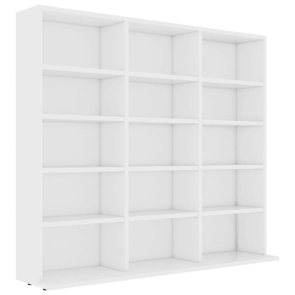 vidaXL Armoire à CD Blanc 100x23x89 5 cm Bois d’ingénierie