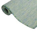 vidaXL Tapis à tissage plat d'extérieur 140x200 cm Turquoise