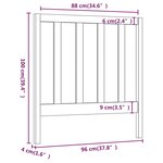vidaXL Tête de lit 96x4x100 cm Bois massif de pin