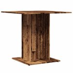 vidaXL Table à manger vieux bois 80 x 80 x 75 cm bois d'ingénierie