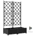 vidaXL Pots de jardin Noir 80 x 40 x 126 cm Acier