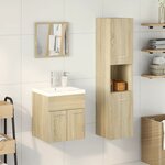 vidaXL Ensemble de meubles de salle de bain 4 Pièces chêne sonoma