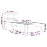 vidaXL Cadre de lit sans matelas 75x190 cm
