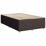 vidaXL Cadre de lit sans matelas marron foncé 120x200 cm tissu
