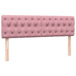 vidaXL Sommier à lattes de lit avec matelas rose 140x210 cm velours