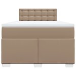vidaXL Sommier à lattes de lit matelas cappuccino 120x190cm similicuir