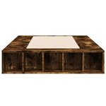 vidaXL Cadre de lit sans matelas chêne fumé 90x190 cm