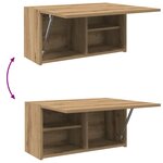 vidaXL Armoire murale de bain chêne artisanal bois d'ingénierie