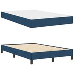 vidaXL Lit à ressorts avec matelas Bleu 120 x 200 cm tissu