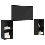 vidaXL Ensemble meuble TV 2 Pièces Chêne noir 72 x 35 x 36 5 cm