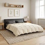 vidaXL Duvet complet toute l'année 220 x 240 cm 4 saisons Crème